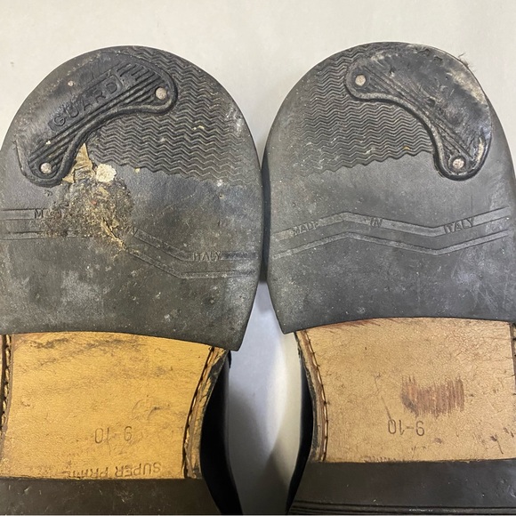 Allen Edmonds Men’s Sanford Dress Shoes Size 10 Leather Italy Black Heel Plates - Picture 14 of 14